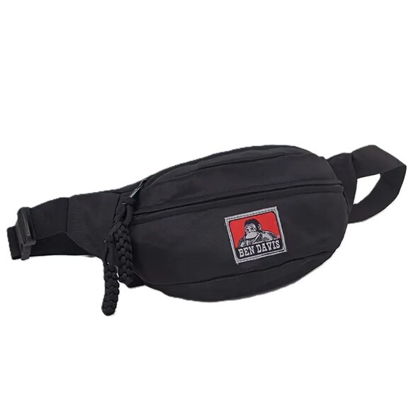 Ben Davis Waist Cross Body Bag/ Fanny Pack Black - Picture 3 of 7